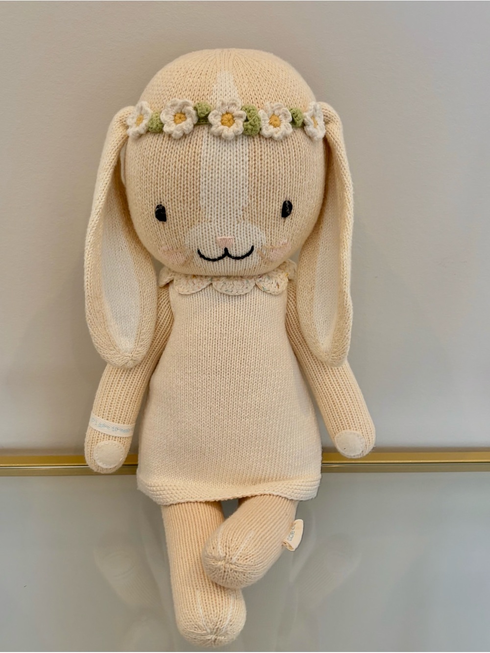 Cuddle & Kind Hannah The Bunny 20" Ivory Knit Doll